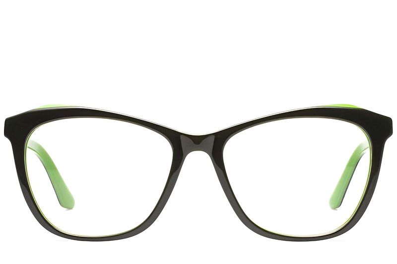 Occhiali in acetato verde farfalla #BS2012-0002