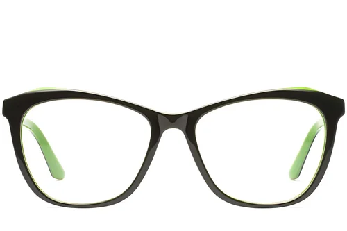 Lunettes papillon en acétate vert #BS2012-0002