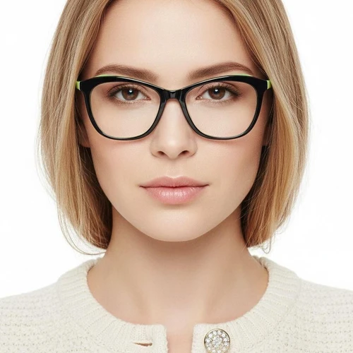 Schmetterlingsgrüne Acetatbrille #BS2012-0002