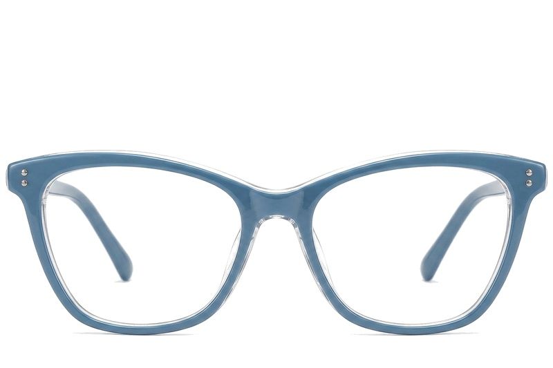 Lunettes papillon en acétate bleu #BS2012-0003
