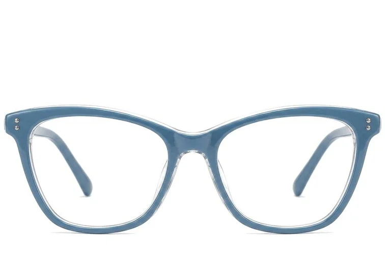 Lunettes papillon en acétate bleu #BS2012-0003