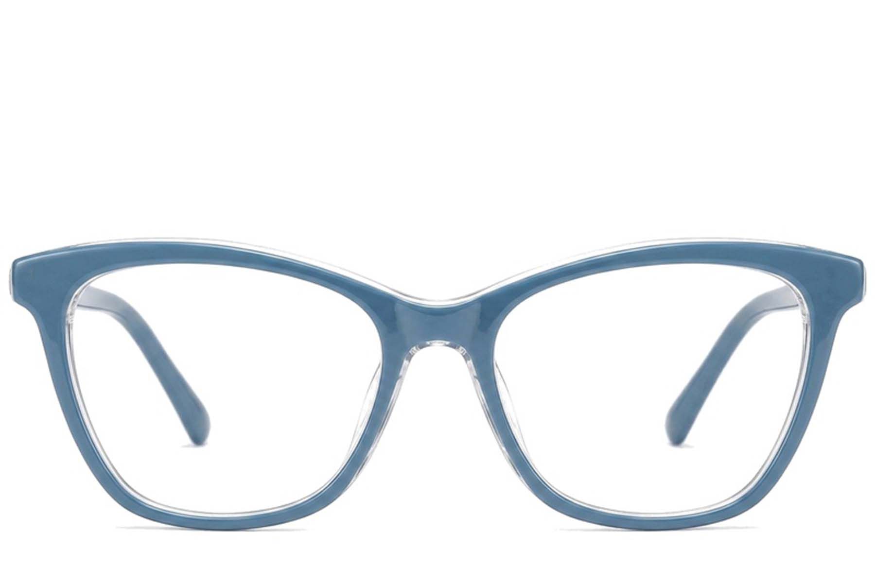 Lunettes papillon en acétate bleu #BS2012-0003