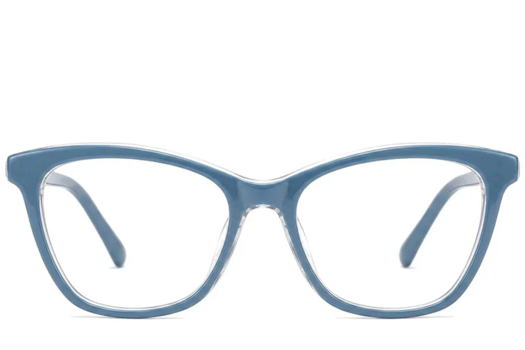 Lunettes papillon en acétate bleu #BS2012-0003