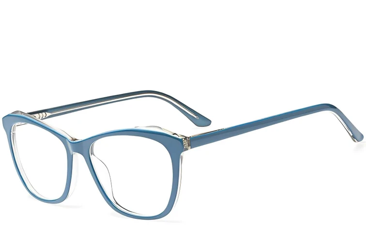 Lunettes papillon en acétate bleu #BS2012-0003