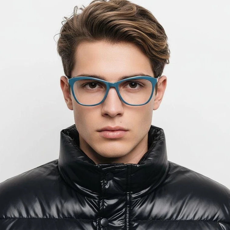 Lunettes papillon en acétate bleu #BS2012-0003