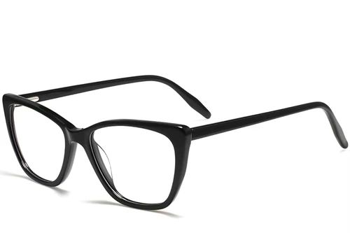 Lunettes papillon en acétate noir #BS2012-0004