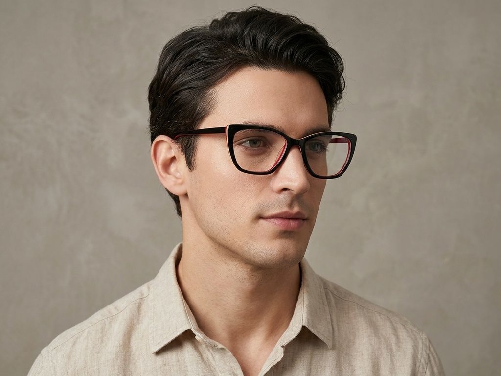 Butterfly Red Acetate Glasses #BS2012-0006