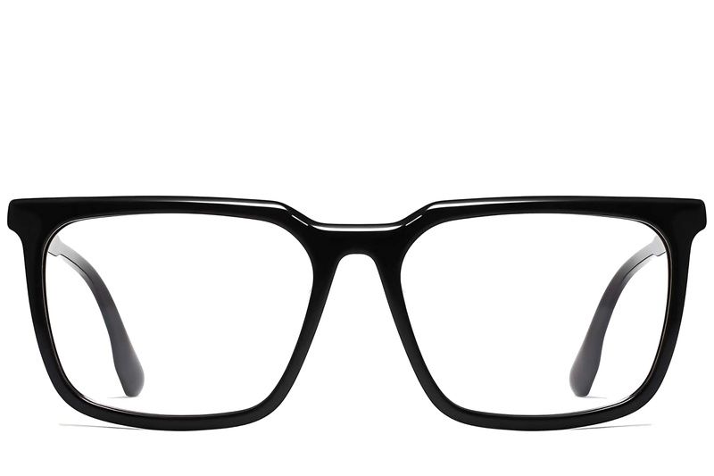 Rectangular Black Acetate Glasses #BS2012-0008