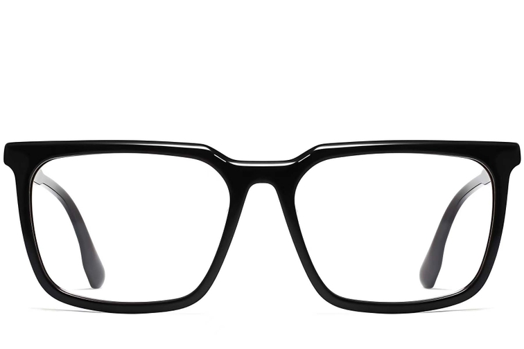 Gafas rectangulares de acetato negro #BS2012-0008
