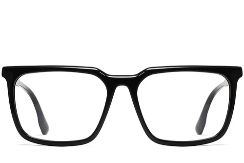 Rectangular Black Acetate Glasses #BS2012-0008