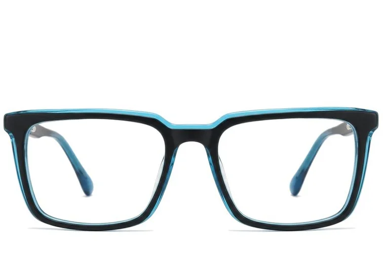 Rectangular Blue Acetate Glasses #BS2012-0009