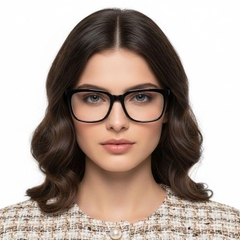 Gafas rectangulares de acetato plateado #BS2012-0011