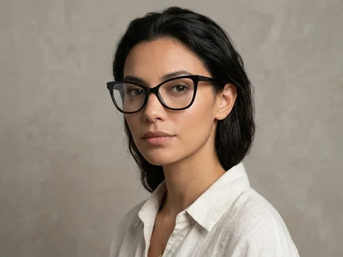 Lunettes papillon en acétate noir #BS2012-0013