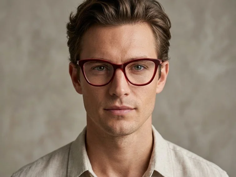 Butterfly Red Acetate Glasses #BS2012-0014