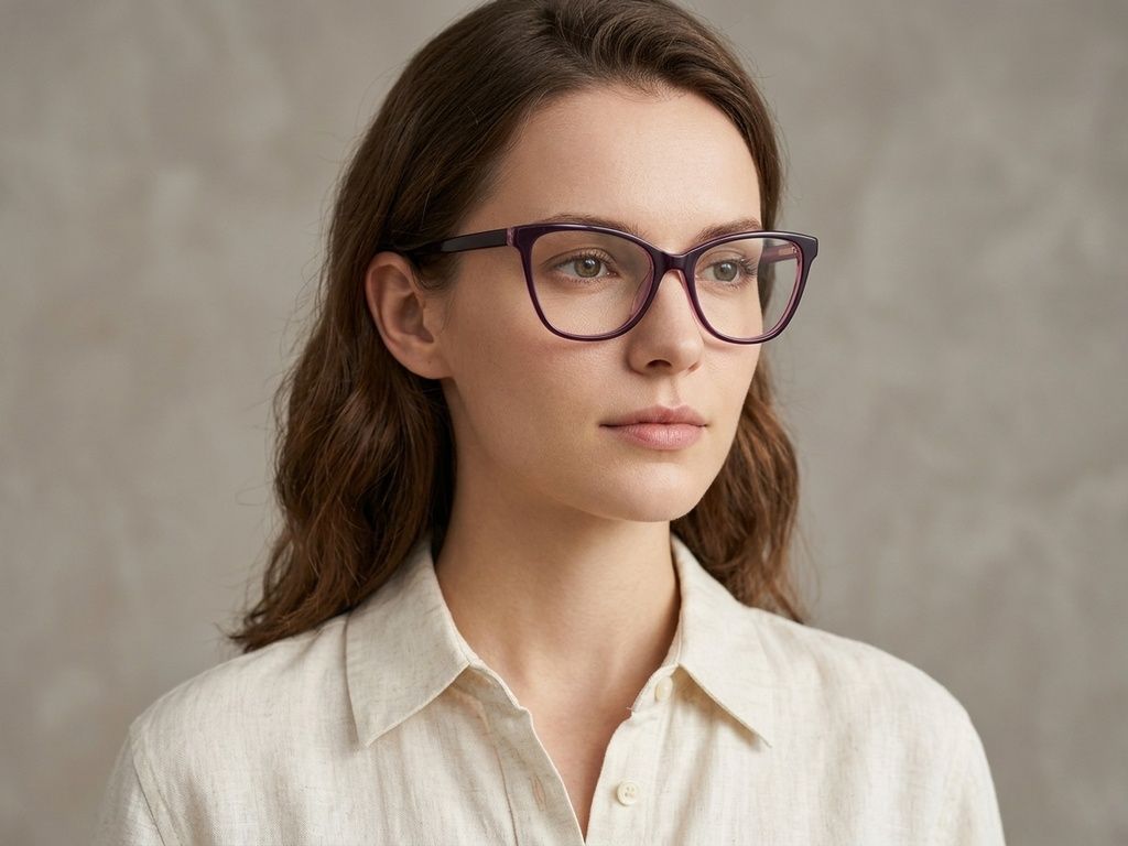 Gafas de acetato color morado mariposa #BS2012-0017