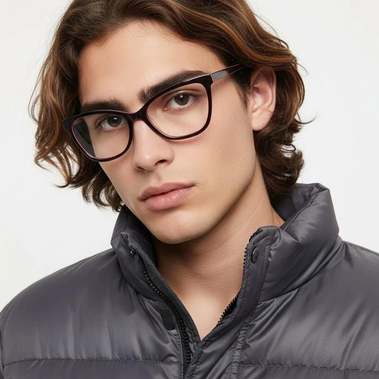 Lunettes papillon en acétate violet #BS2012-0017