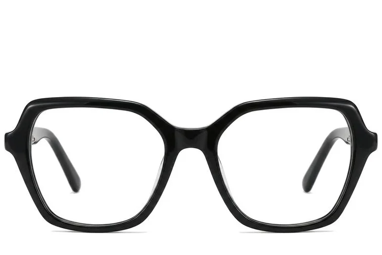 Rectangular Black Acetate Glasses #BS2012-0018