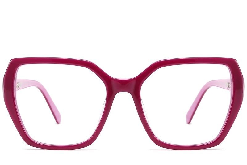 Gafas rectangulares de acetato morado #BS2012-0021