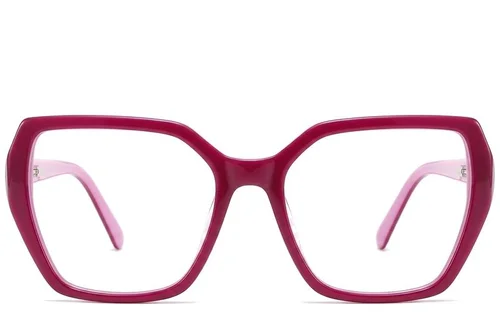 Lunettes rectangulaires en acétate violet #BS2012-0021