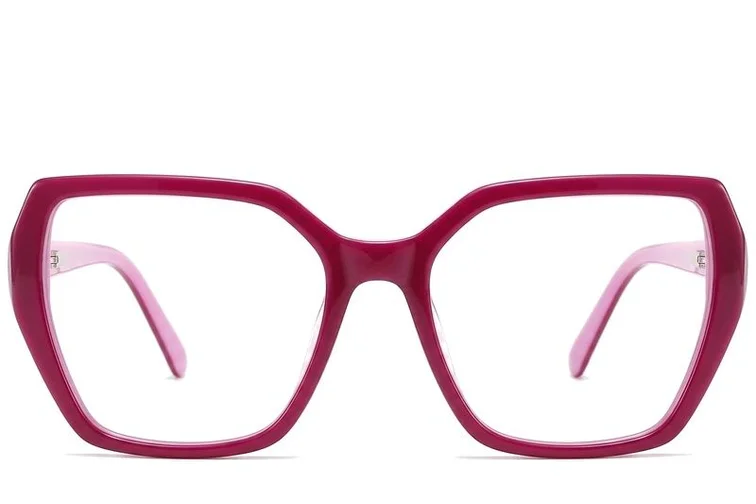 Gafas rectangulares de acetato morado #BS2012-0021