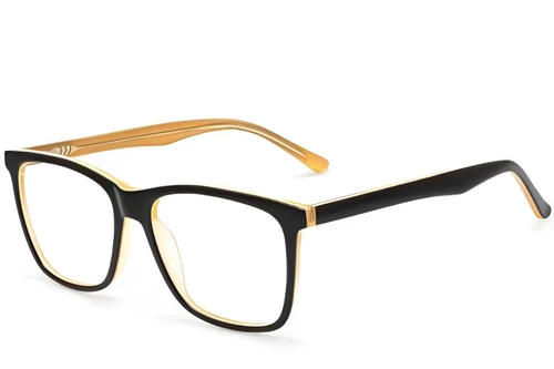 Rectangular Yellow Acetate Glasses #BS2012-0025