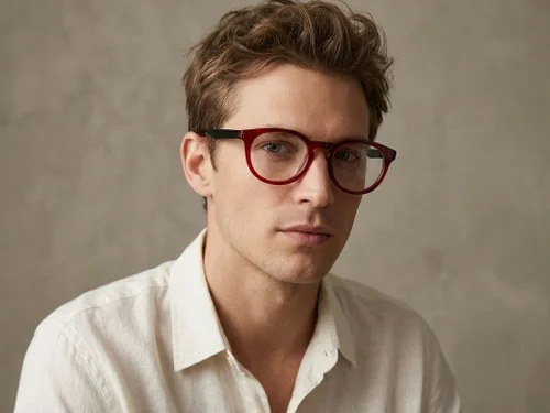 Lunettes papillon en acétate rouge #BS2012-0030