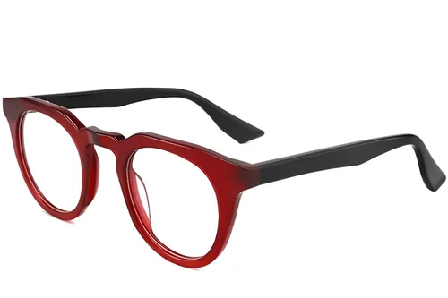 Lunettes papillon en acétate rouge #BS2012-0030