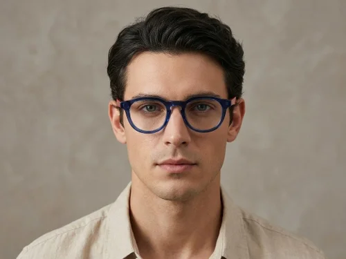 Lunettes papillon en acétate bleu #BS2012-0032
