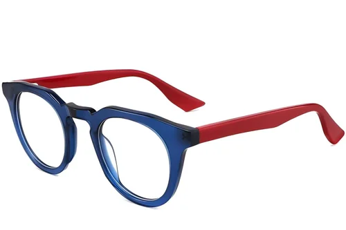 Lunettes papillon en acétate bleu #BS2012-0032