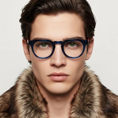 Lunettes papillon en acétate bleu #BS2012-0032