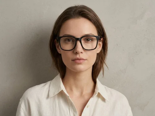 Lunettes rectangulaires en acétate noir #BS2012-0033