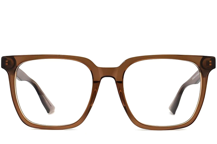 Rectangular Brown Acetate Glasses #BS2012-0036