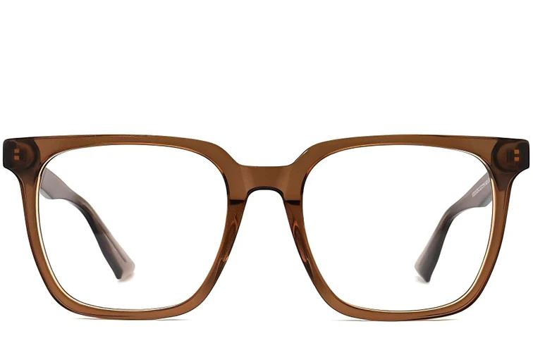 Rectangular Brown Acetate Glasses #BS2012-0036