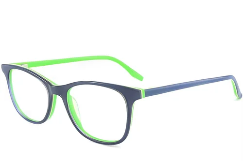 Lunettes ovales en acétate vert #BS2012-0039