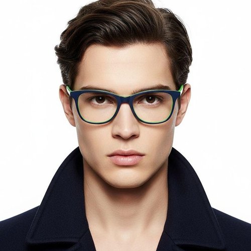 Lunettes ovales en acétate vert #BS2012-0039