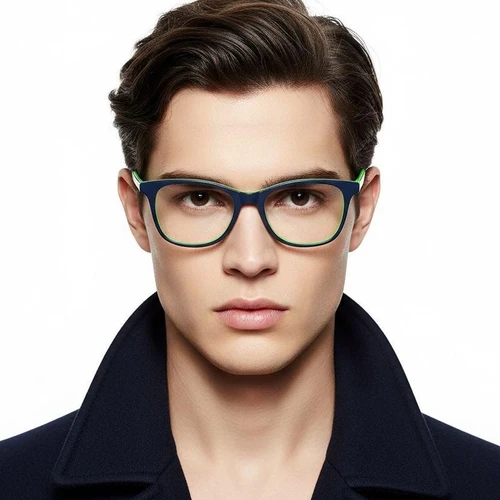 Oval Green Acetate Glasses #BS2012-0039