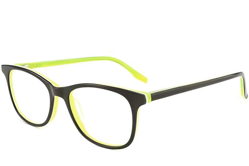 Oval Yellow Acetate Glasses #BS2012-0040