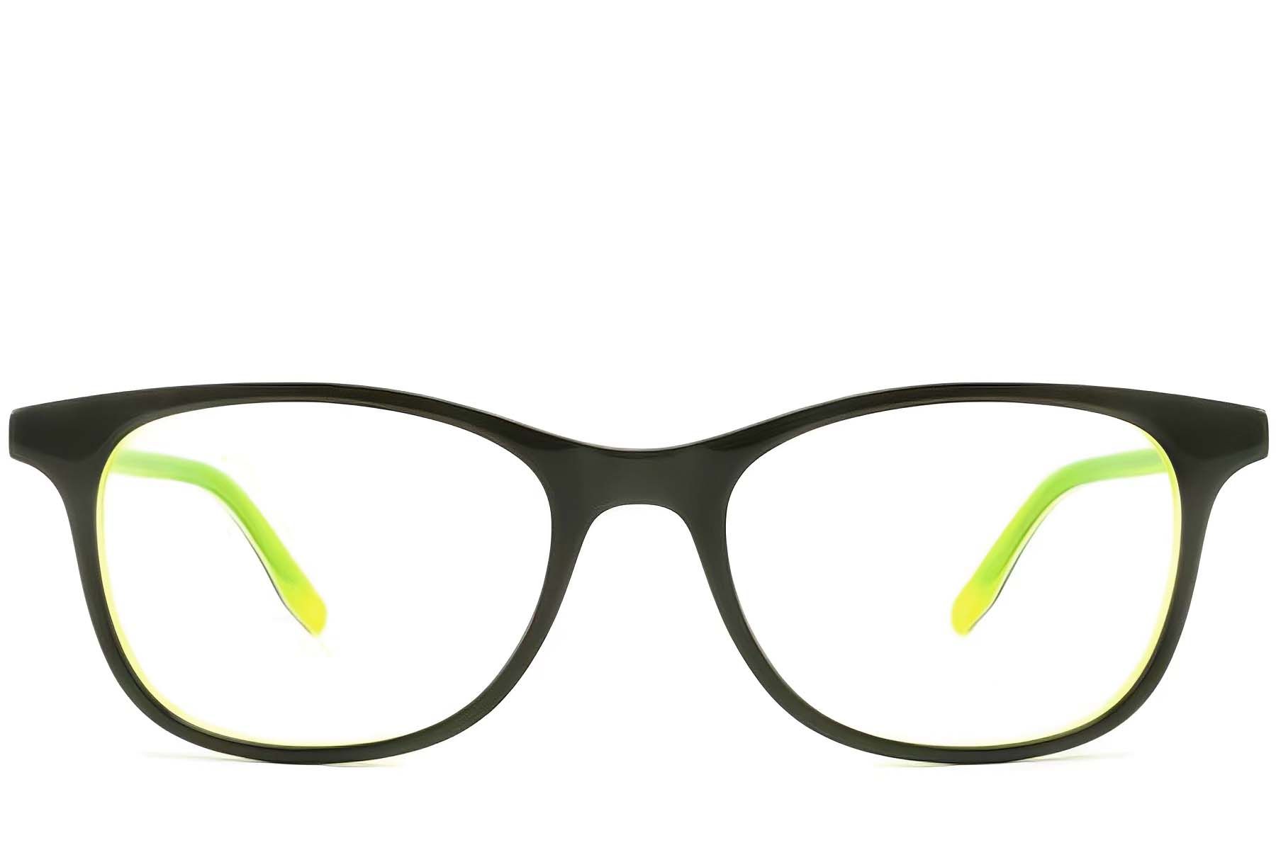Oval Yellow Acetate Glasses #BS2012-0040