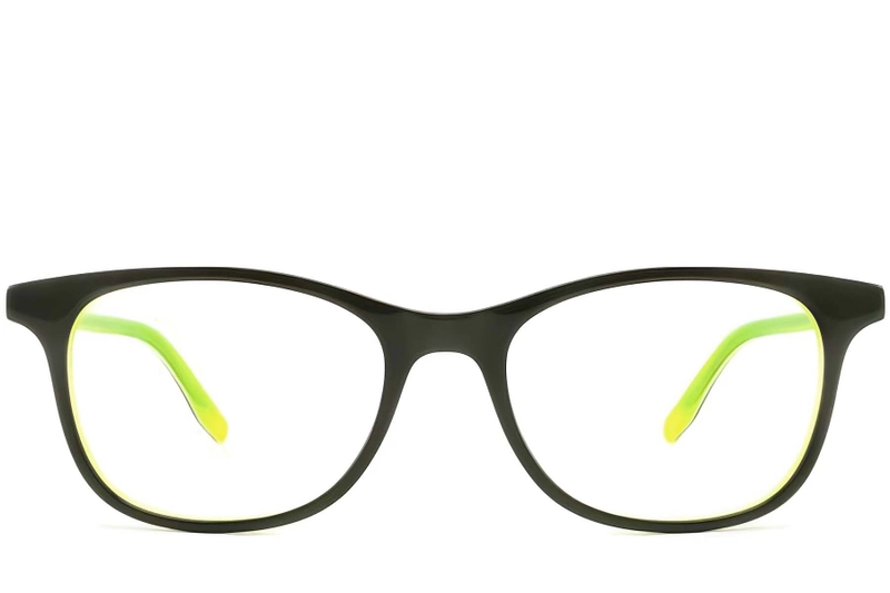 Oval Yellow Acetate Glasses #BS2012-0040