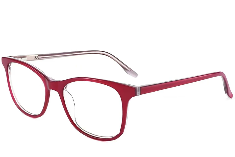 Oval Purple Acetate Glasses #BS2012-0041