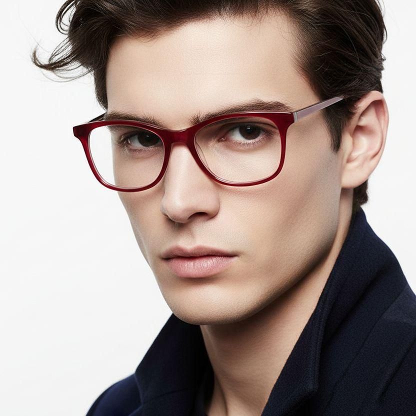 Oval Purple Acetate Glasses #BS2012-0041