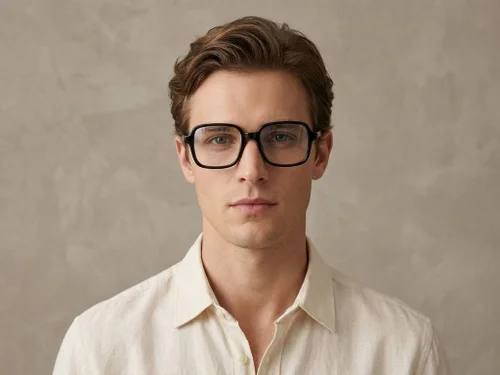 Lunettes rectangulaires en acétate noir #BS2012-0042