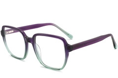 Rectangular Green Acetate Glasses #BS2012-0045