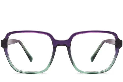 Verres rectangulaires en acétate vert #BS2012-0045