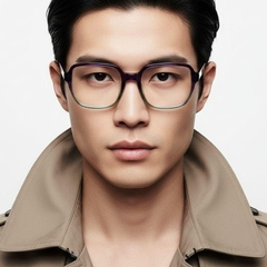 Rectangular Green Acetate Glasses #BS2012-0045