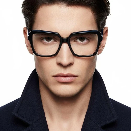 Rectangular Blue Acetate Glasses #BS2012-0048