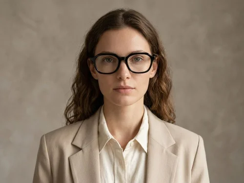 Lunettes rectangulaires en acétate noir #BS2012-0052