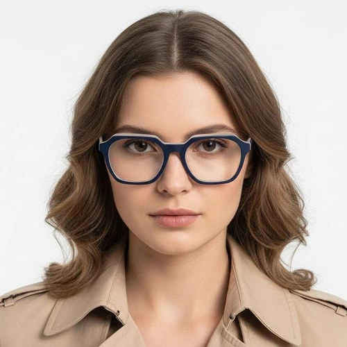 Rectangular Blue Acetate Glasses #BS2012-0056