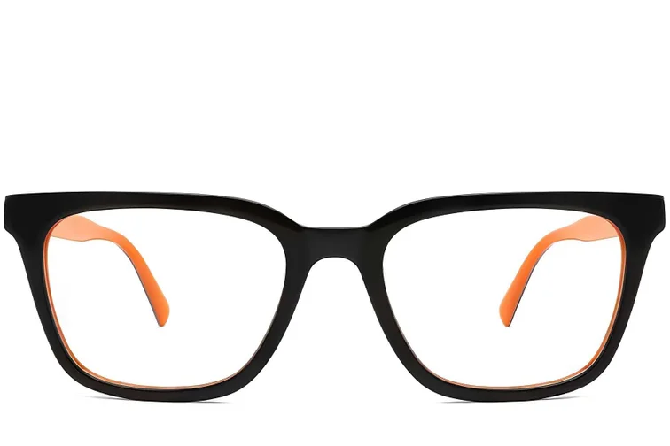 Gafas rectangulares de acetato naranja #BS2012-0058