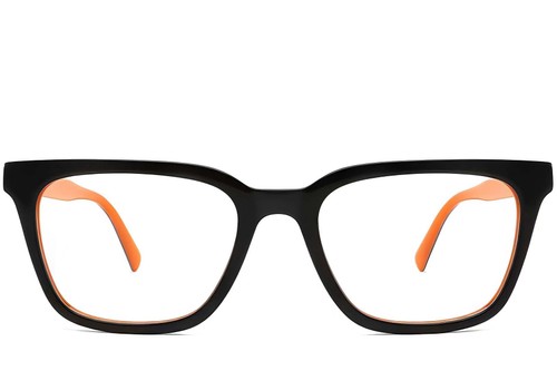 Rectangular Orange Acetate Glasses #BS2012-0058